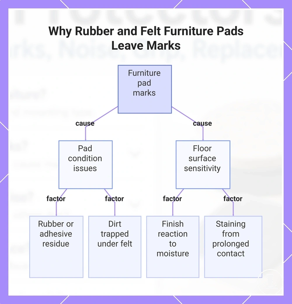 Why Rubber and Felt Furniture Pads Leave Marks