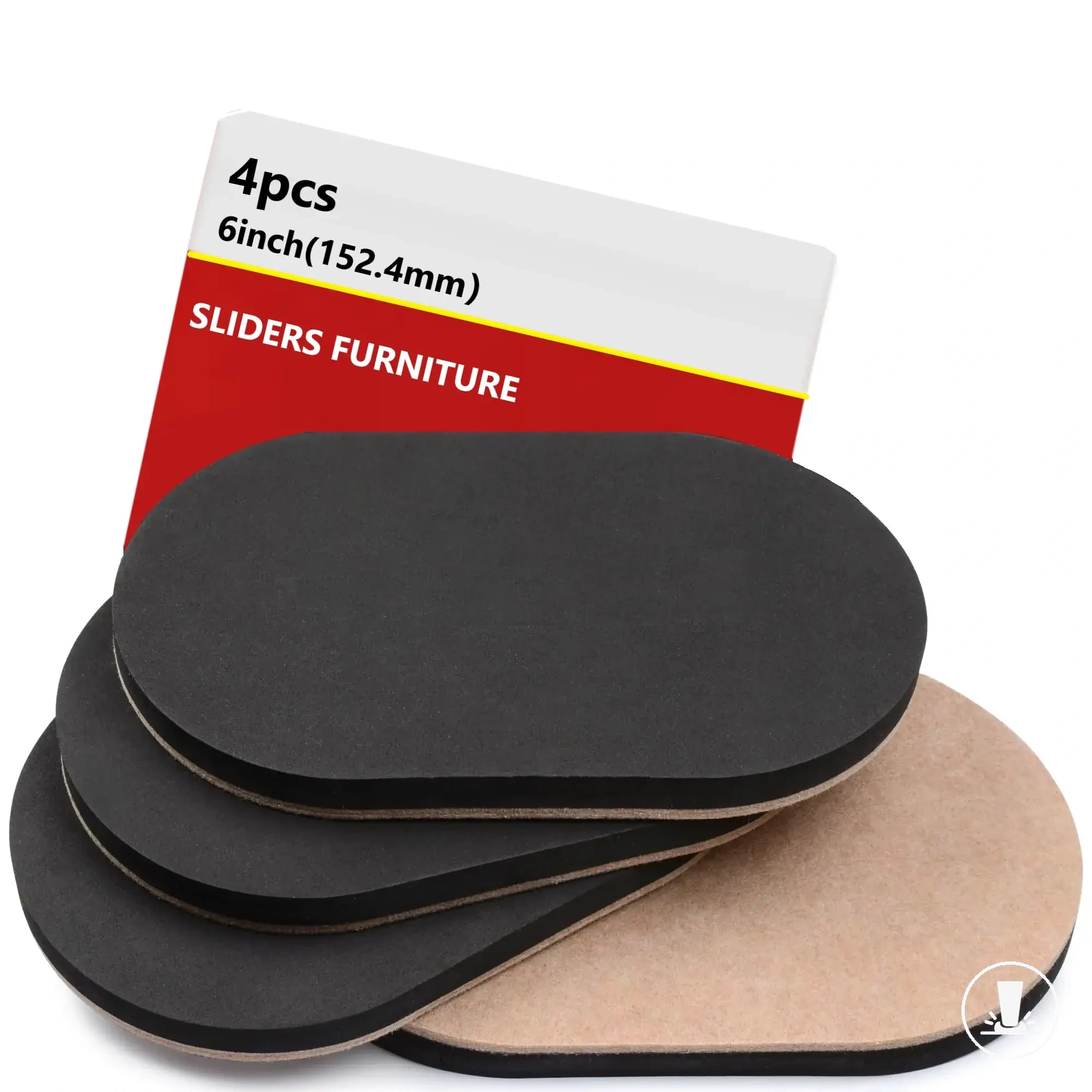 Deslizadores de fieltro para muebles pesados en superficies de suelo duro.