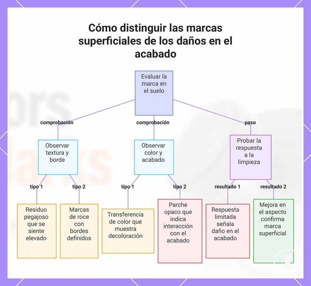 Cómo distinguir las marcas superficiales de los daños en el acabado