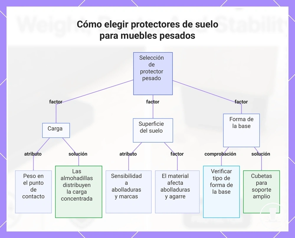 Cómo elegir protectores de suelo para muebles pesados