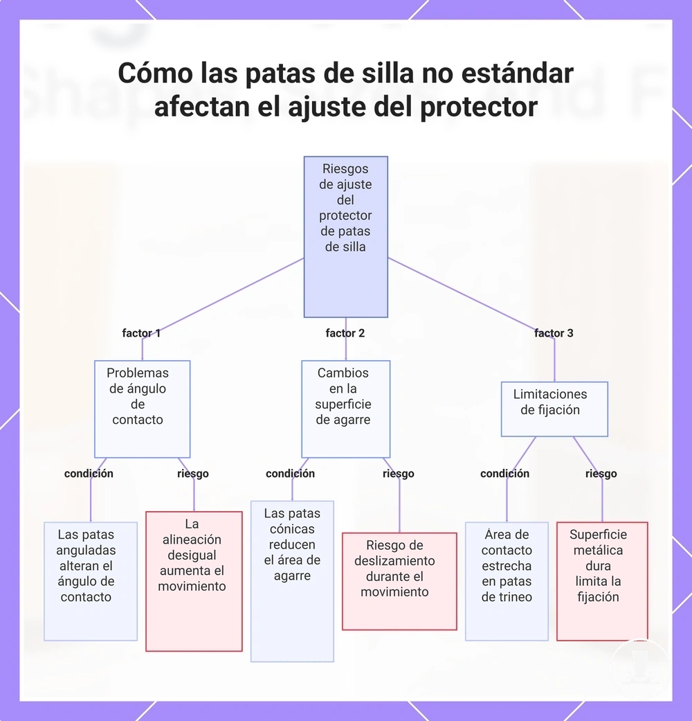 Cómo las patas de silla no estándar afectan el ajuste del protector