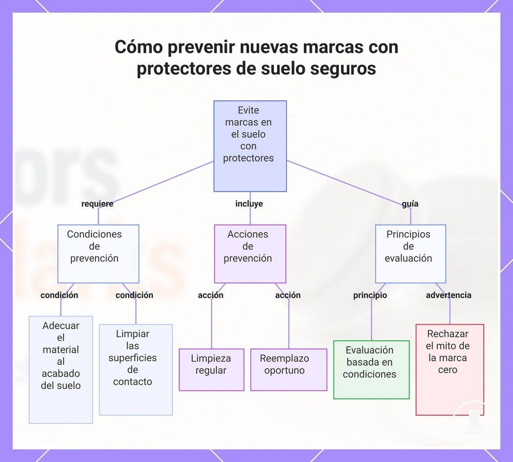 Cómo prevenir nuevas marcas con protectores de suelo seguros