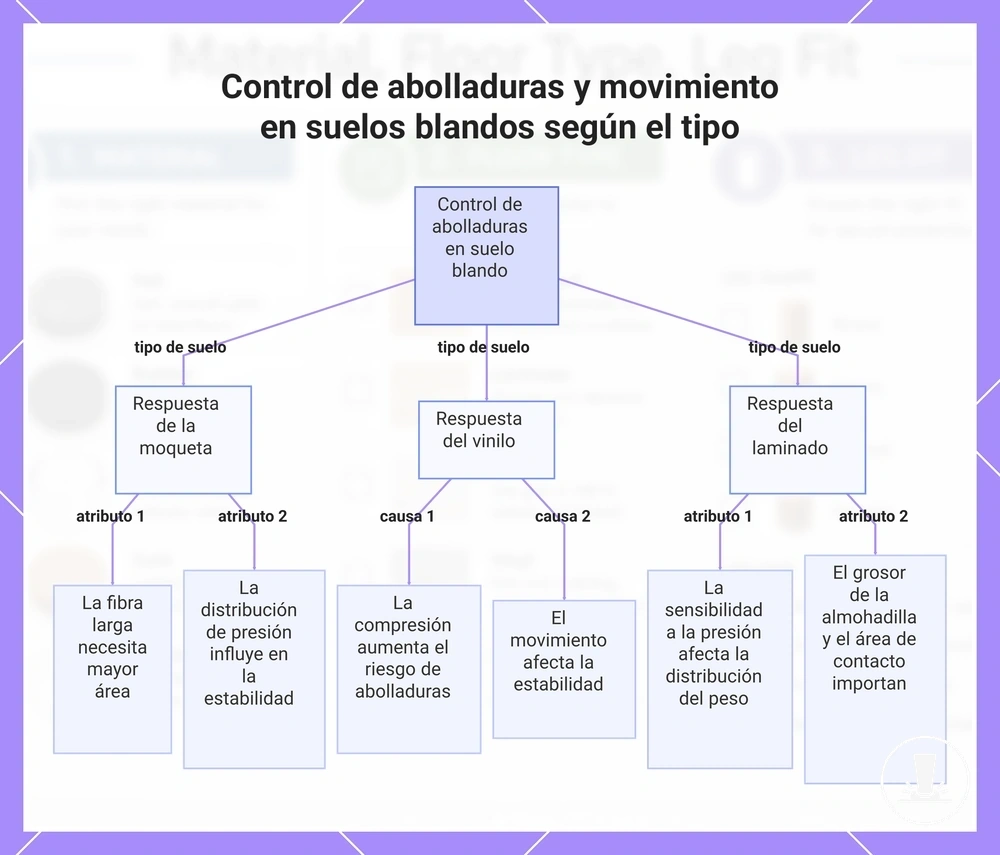 Control de abolladuras y movimiento en suelos blandos según el tipo