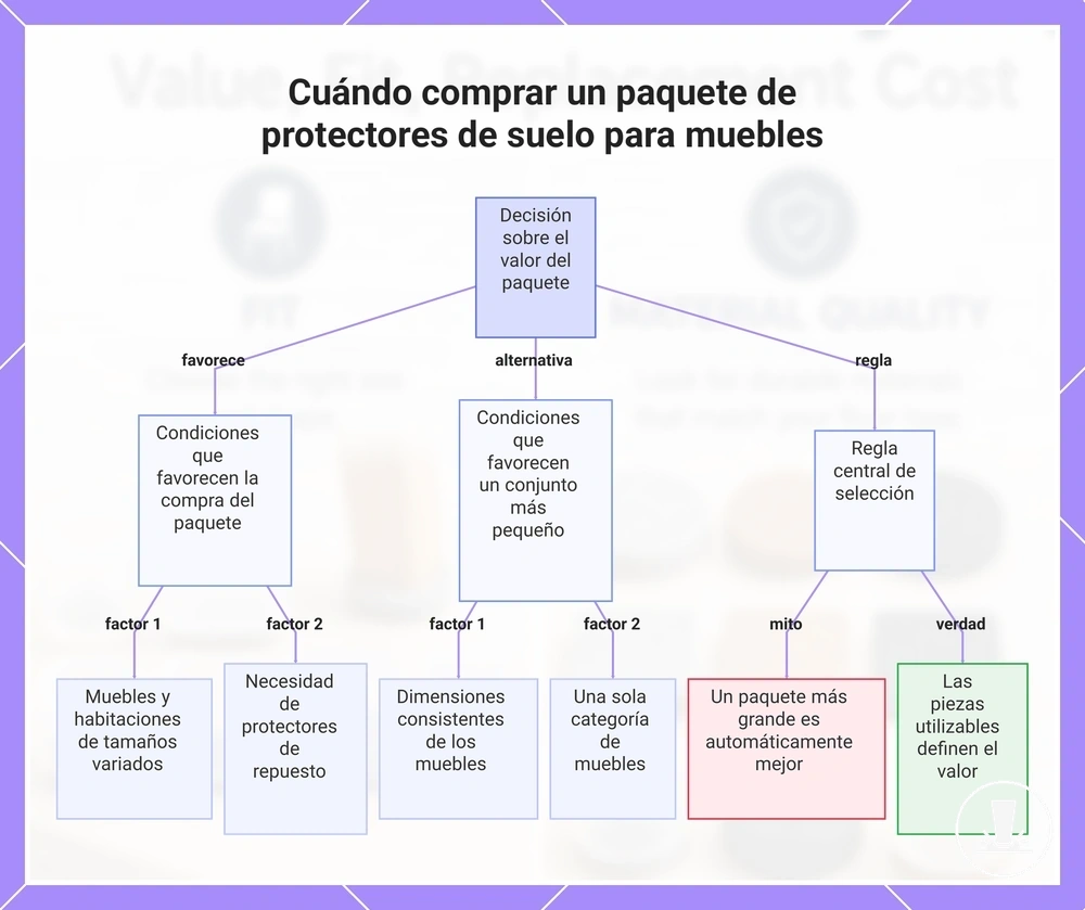 Cuándo comprar un paquete de protectores de suelo para muebles