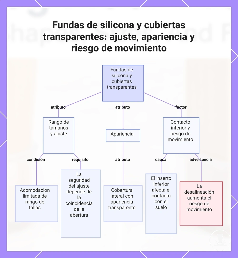 Fundas de silicona y cubiertas transparentes: ajuste, apariencia y riesgo de movimiento