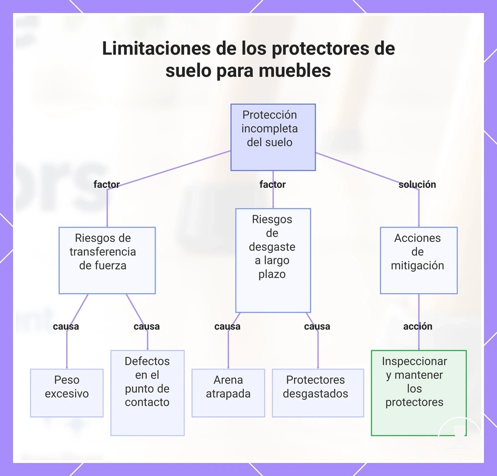 Limitaciones de los protectores de suelo para muebles