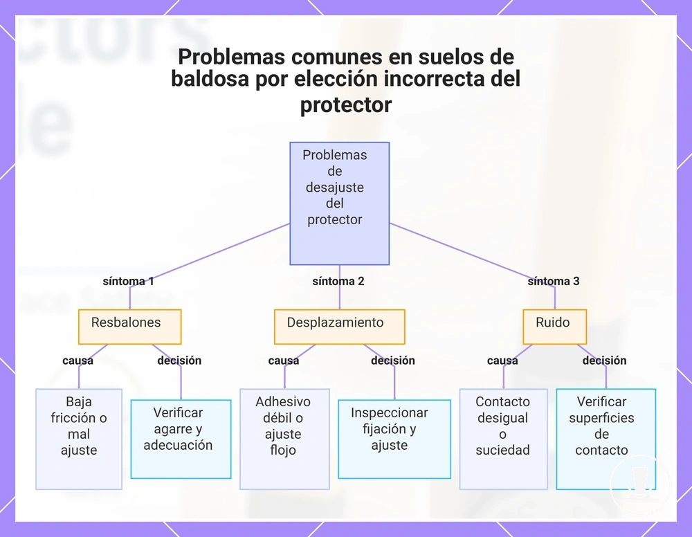 Problemas comunes en suelos de baldosa por elección incorrecta del protector