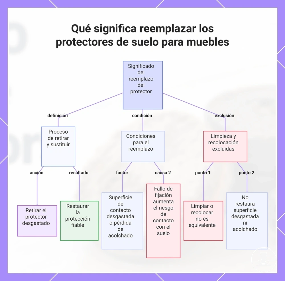 Qué significa reemplazar los protectores de suelo para muebles