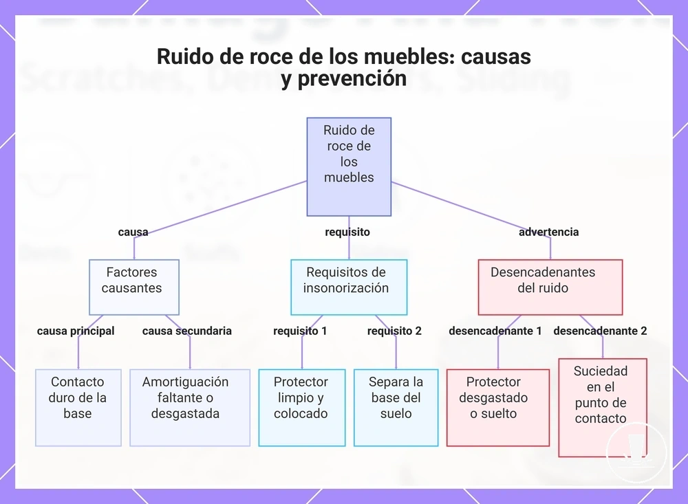 Ruido de roce de los muebles: causas y prevención