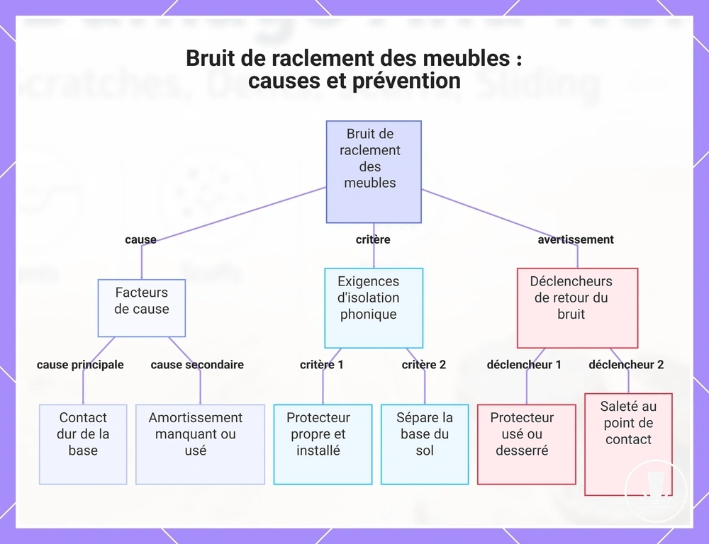 Bruit de raclement des meubles : causes et prévention