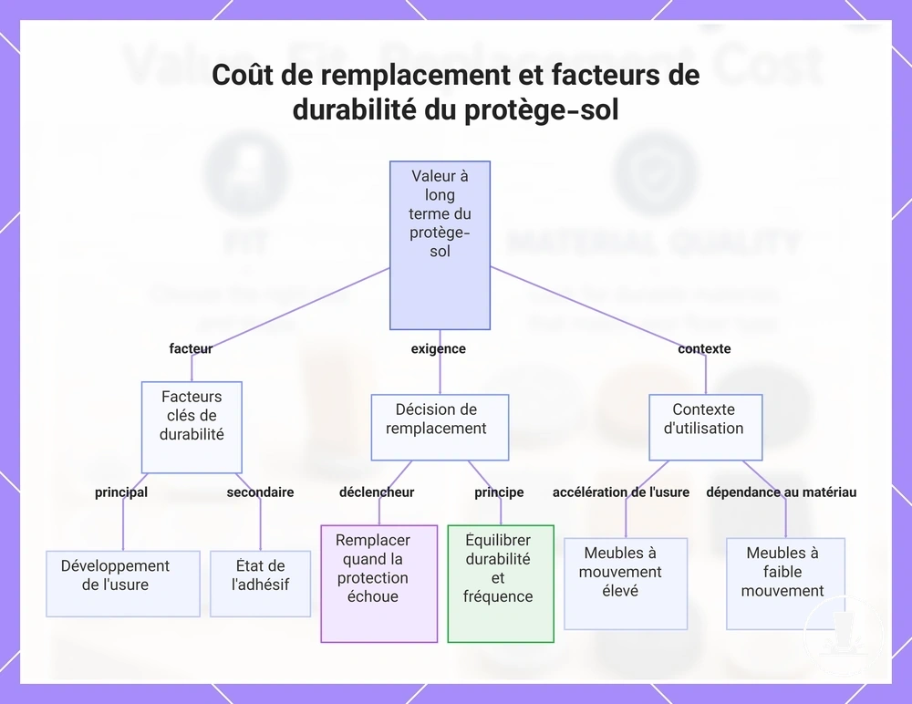 Coût de remplacement et facteurs de durabilité du protège-sol
