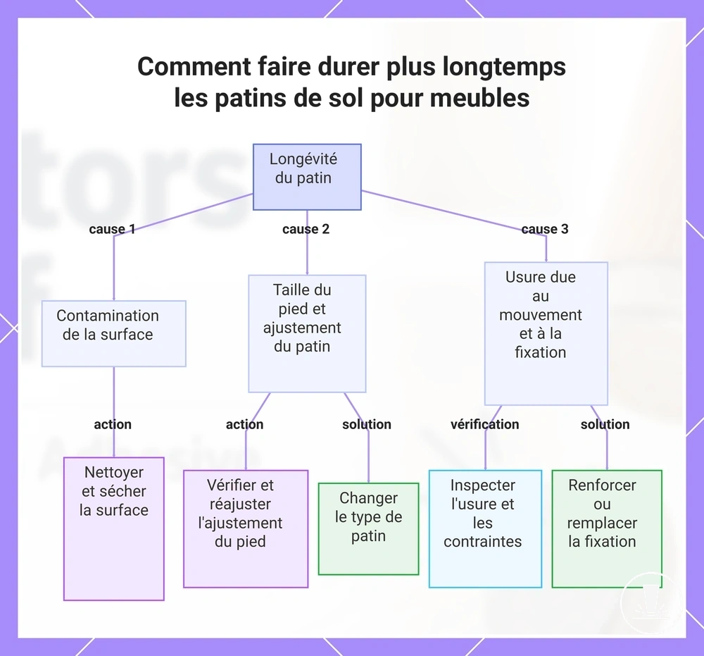Comment faire durer plus longtemps les patins de sol pour meubles