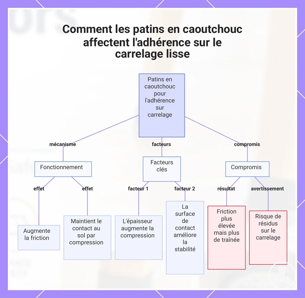 Comment les patins en caoutchouc affectent l'adhérence sur le carrelage lisse