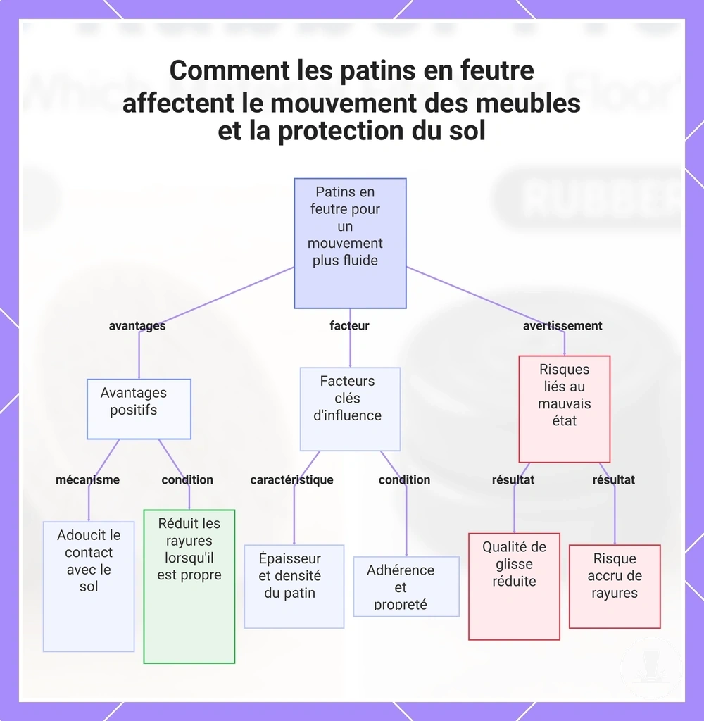 Comment les patins en feutre affectent le mouvement des meubles et la protection du sol