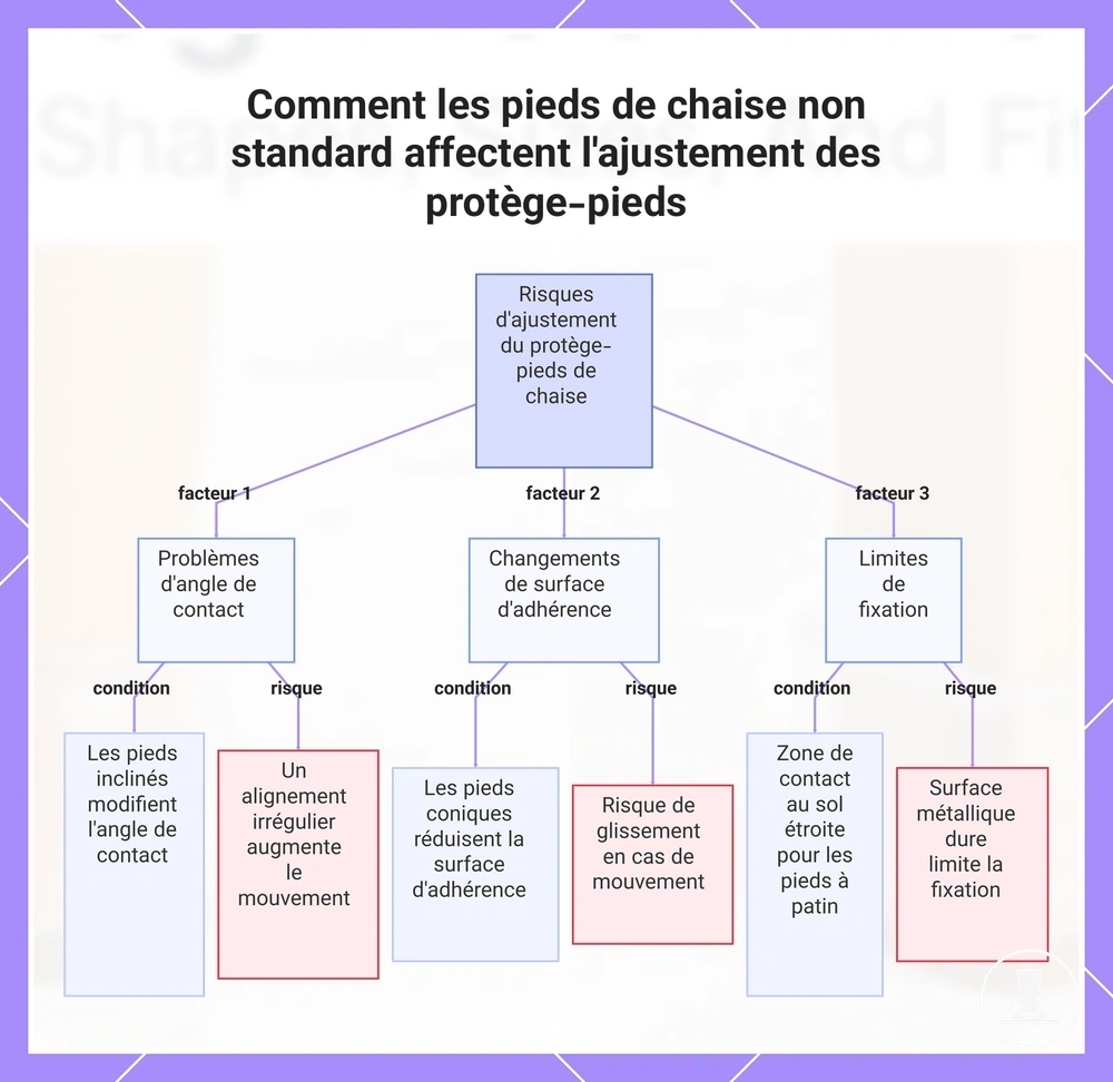 Comment les pieds de chaise non standard affectent l'ajustement des protège-pieds