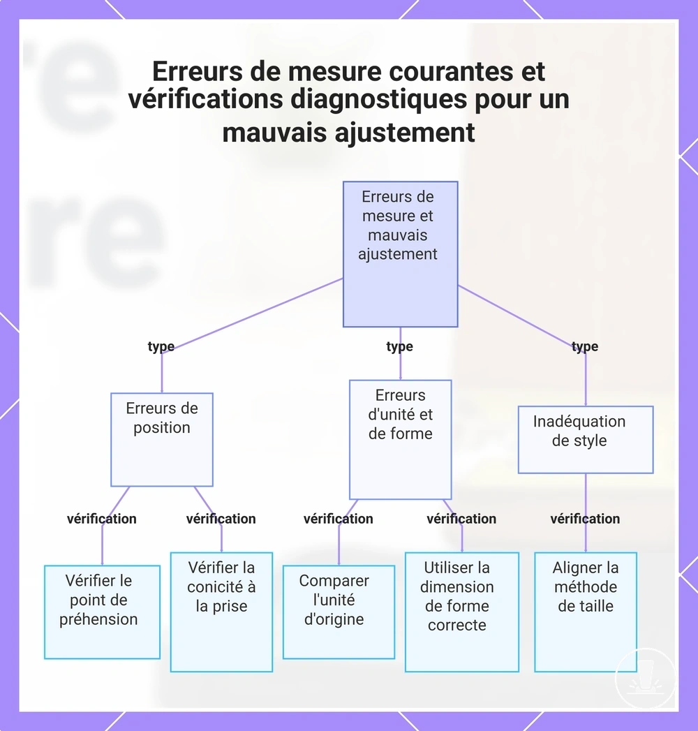 Erreurs de mesure courantes et vérifications diagnostiques pour un mauvais ajustement