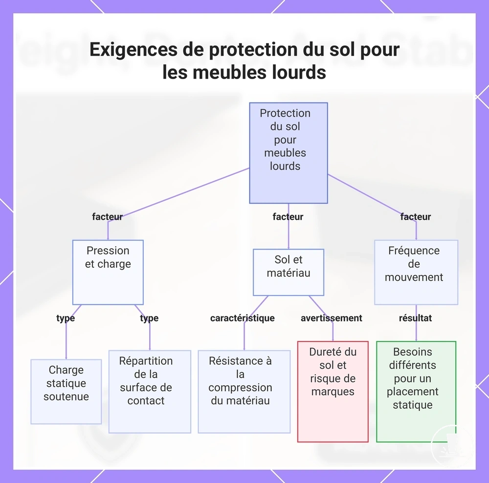 Exigences de protection du sol pour les meubles lourds