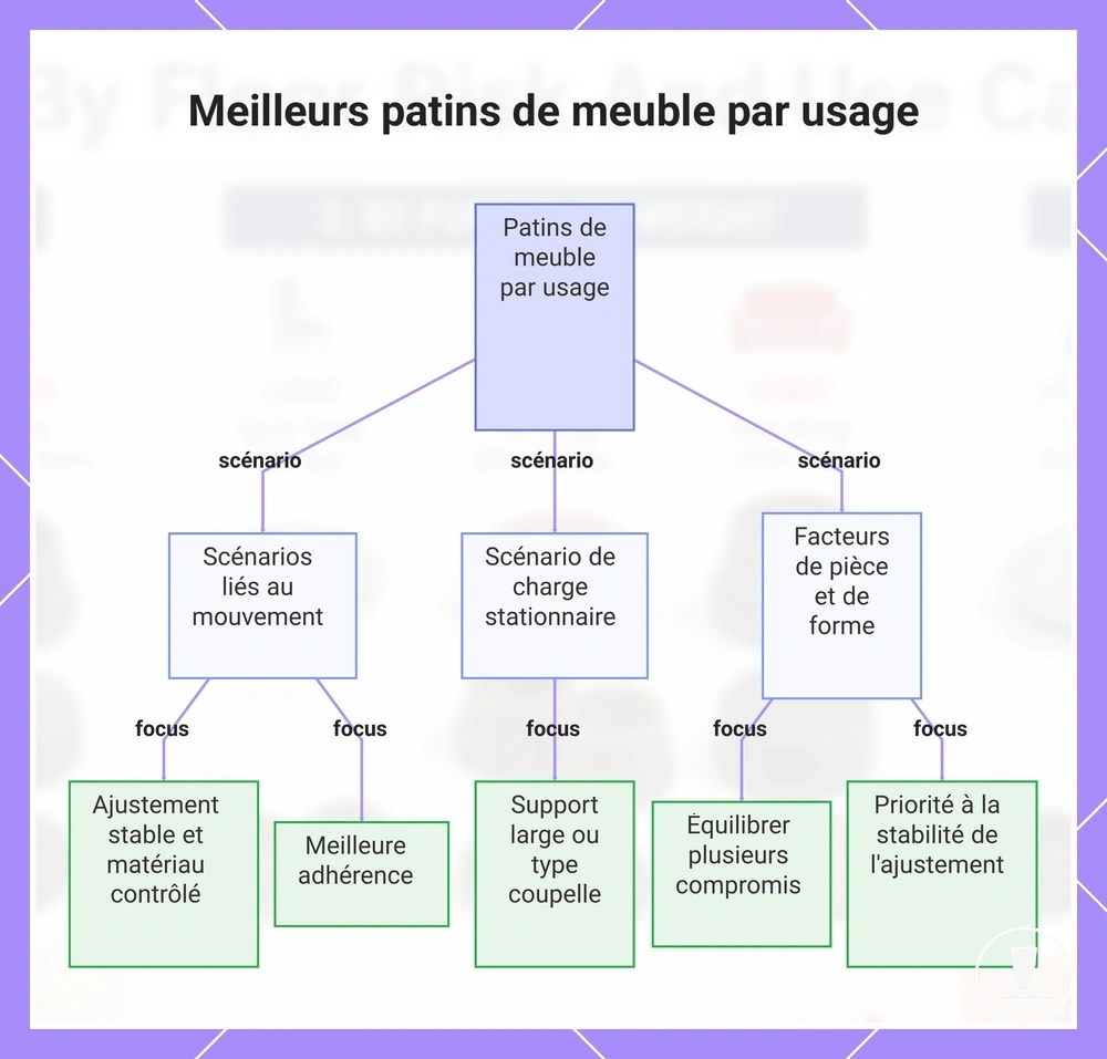 Meilleurs patins de meuble par usage