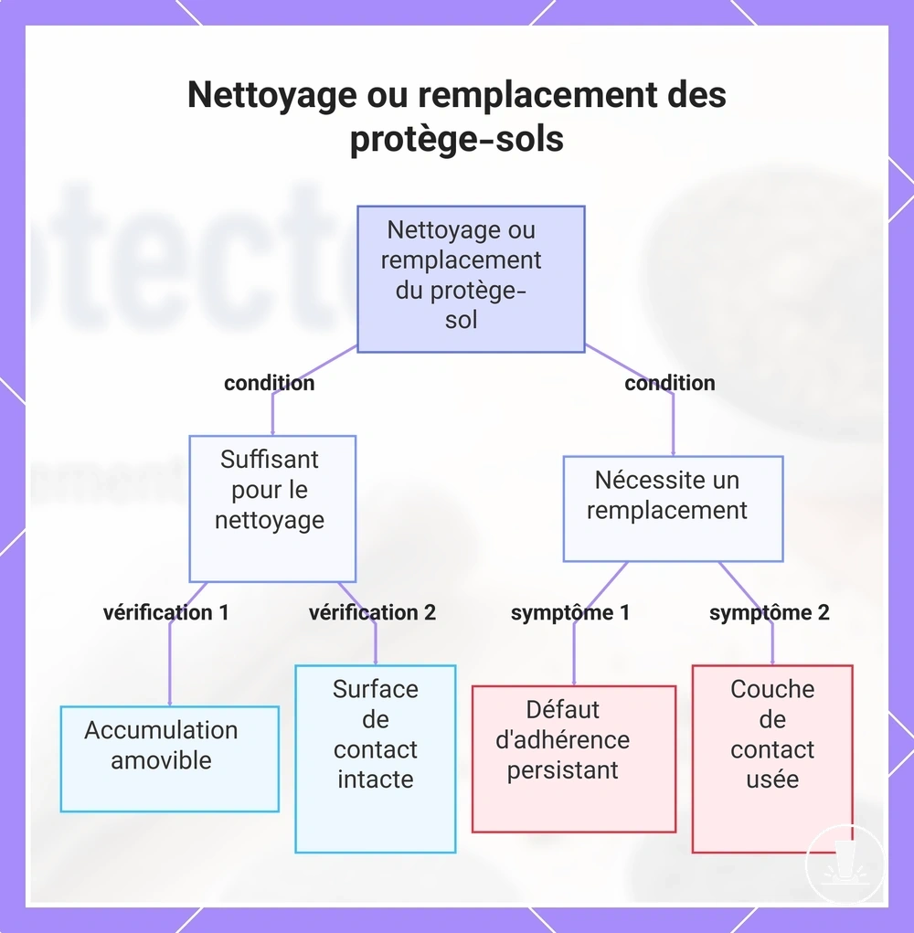 Nettoyage ou remplacement des protège-sols