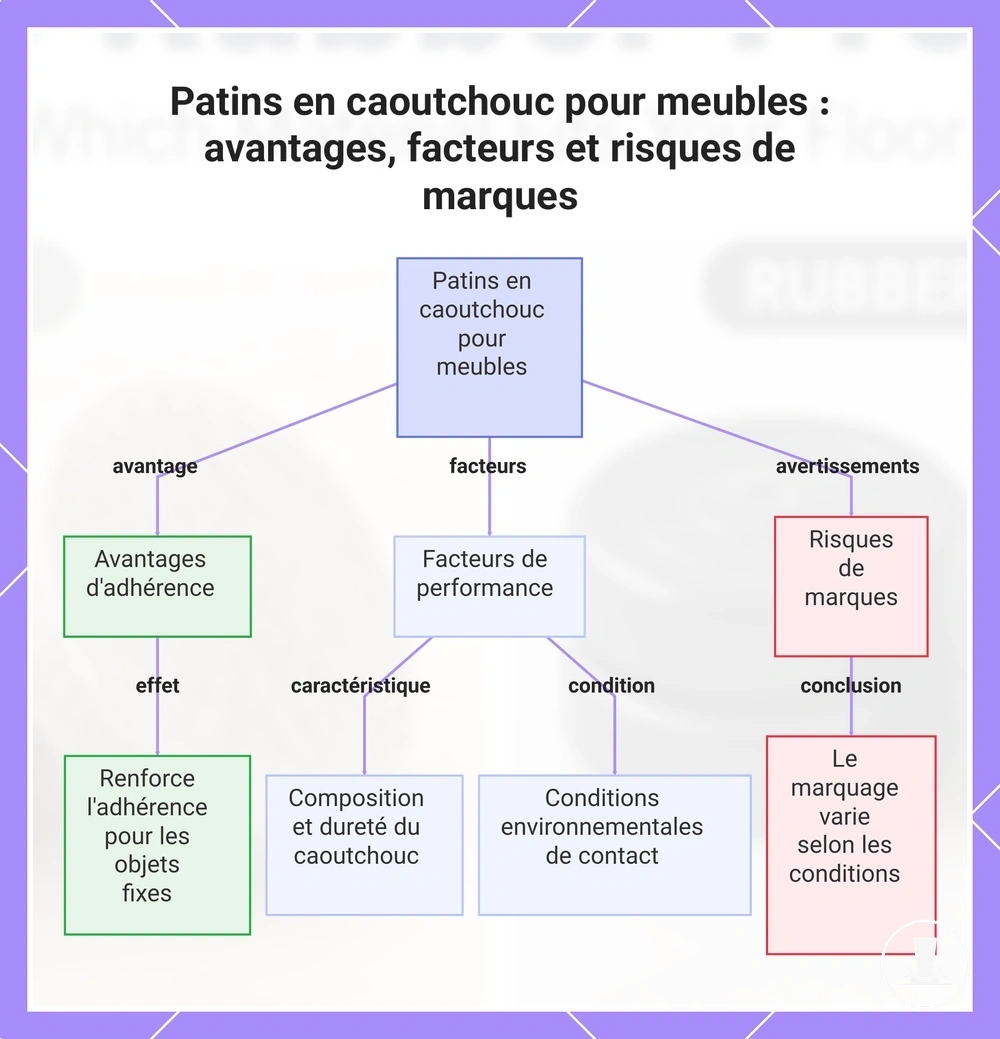 Patins en caoutchouc pour meubles : avantages, facteurs et risques de marques