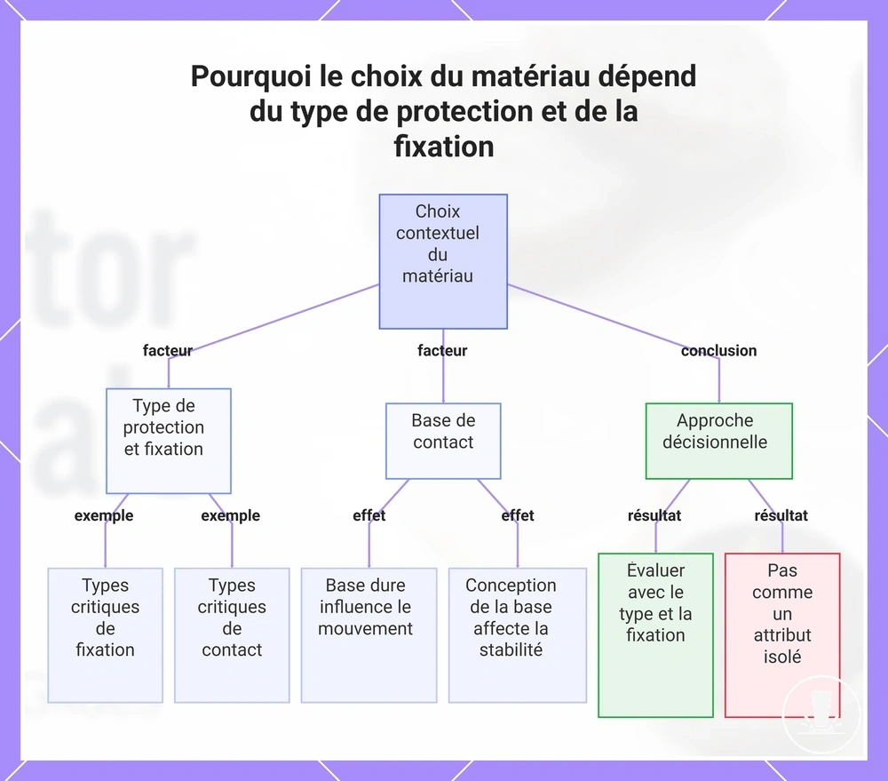 Pourquoi le choix du matériau dépend du type de protection et de la fixation