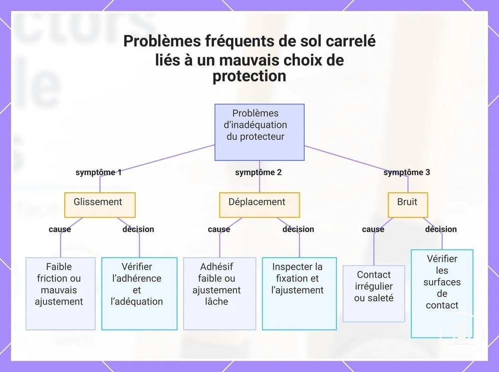 Problèmes fréquents de sol carrelé liés à un mauvais choix de protection