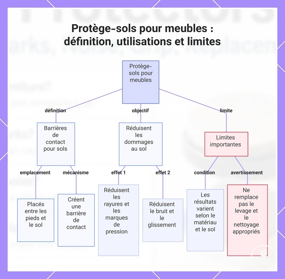 Protège-sols pour meubles : définition, utilisations et limites