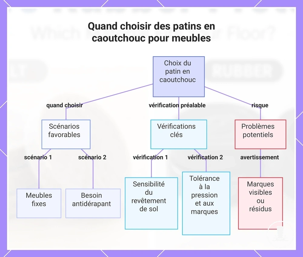 Quand choisir des patins en caoutchouc pour meubles