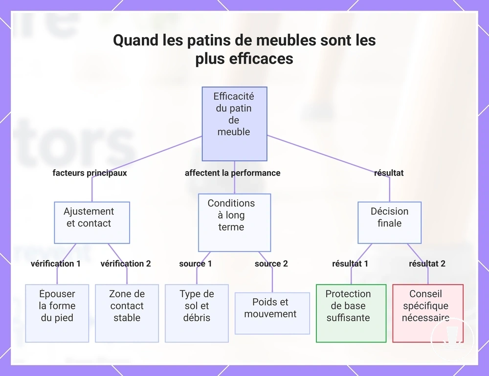 Quand les patins de meubles sont les plus efficaces