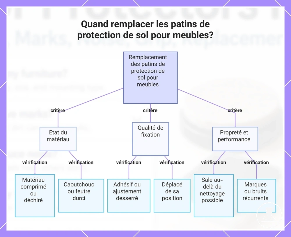Quand remplacer les patins de protection de sol pour meubles?