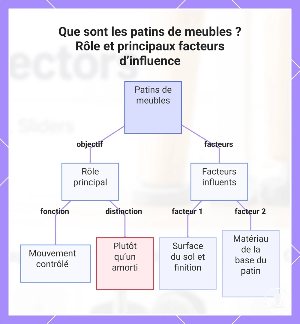 Que sont les patins de meubles ? Rôle et principaux facteurs d’influence