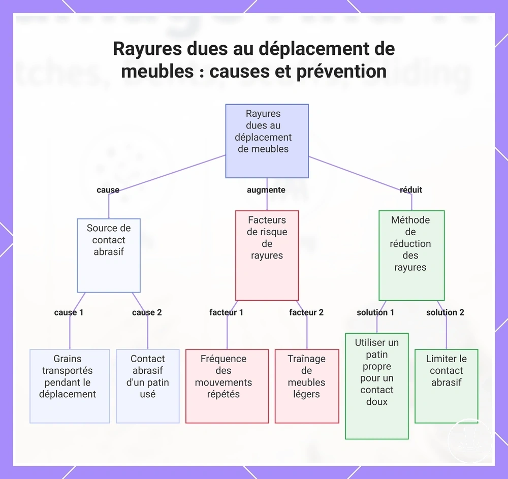 Rayures dues au déplacement de meubles : causes et prévention