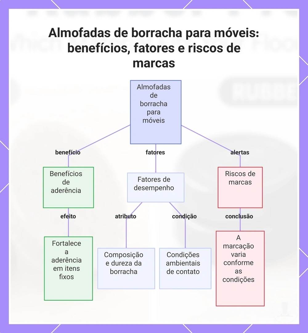 Almofadas de borracha para móveis: benefícios, fatores e riscos de marcas