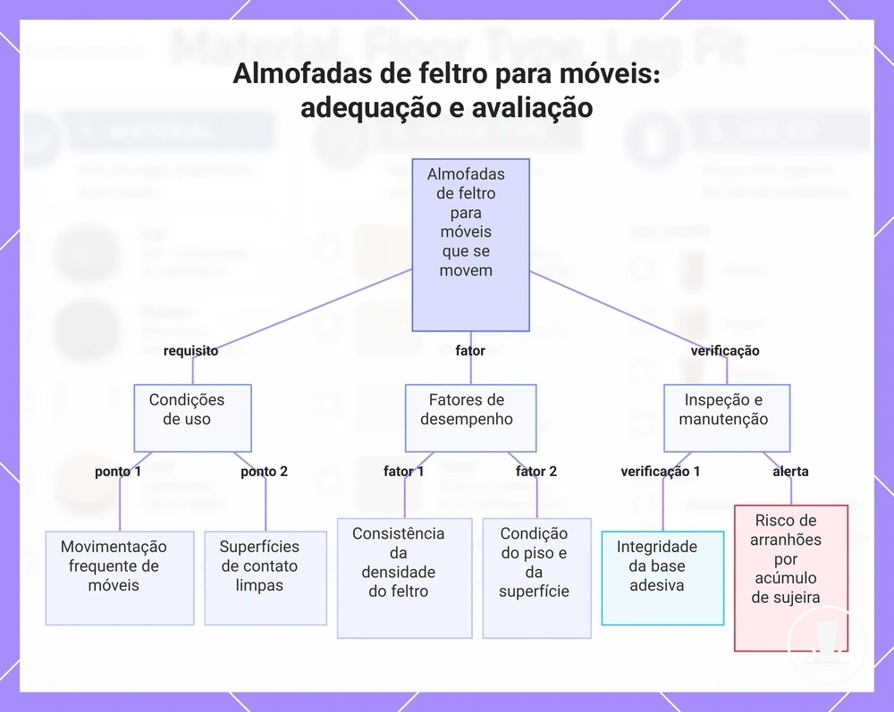 Almofadas de feltro para móveis: adequação e avaliação