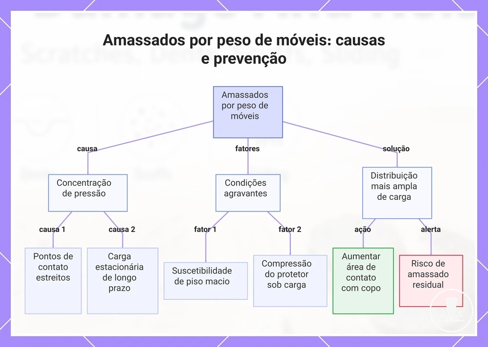 Amassados por peso de móveis: causas e prevenção