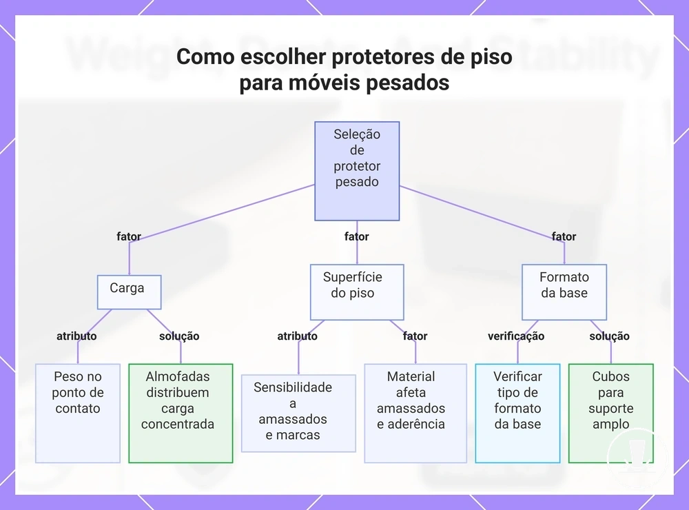 Como escolher protetores de piso para móveis pesados