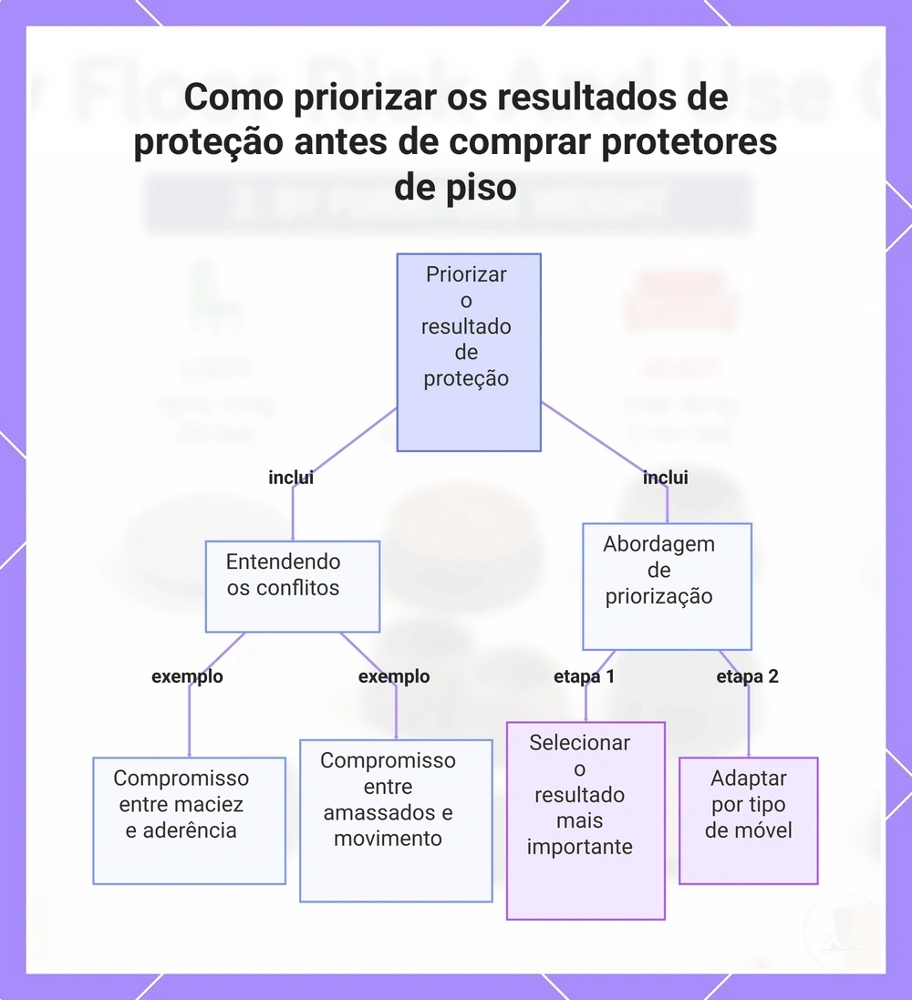 Como priorizar os resultados de proteção antes de comprar protetores de piso