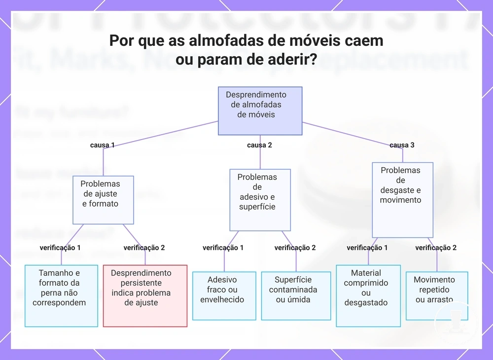 Por que as almofadas de móveis caem ou param de aderir?
