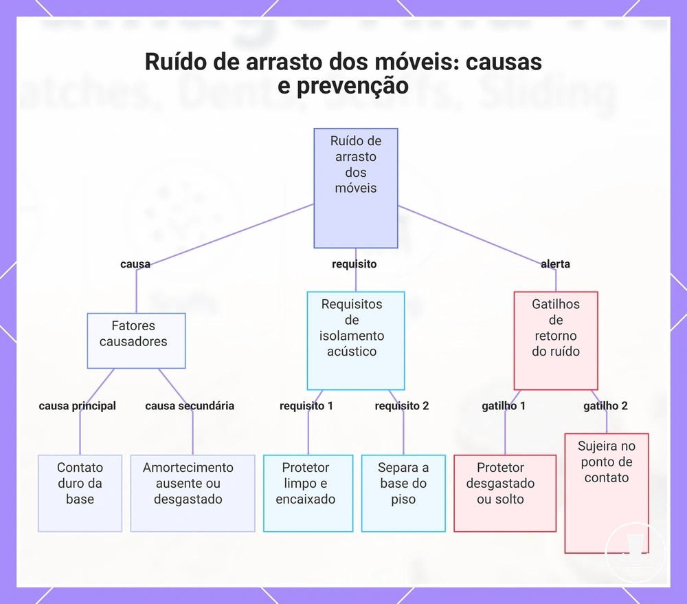 Ruído de arrasto dos móveis: causas e prevenção
