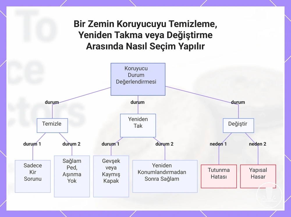 Bir Zemin Koruyucuyu Temizleme, Yeniden Takma veya Değiştirme Arasında Nasıl Seçim Yapılır