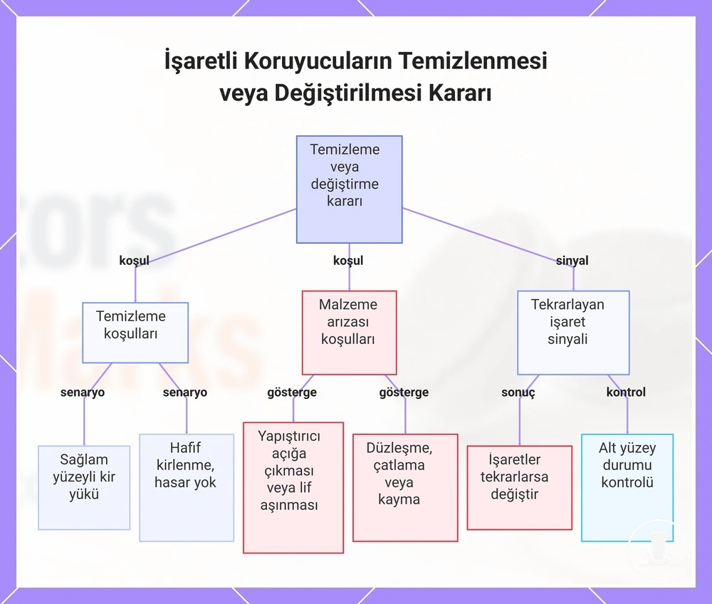 İşaretli Koruyucuların Temizlenmesi veya Değiştirilmesi Kararı