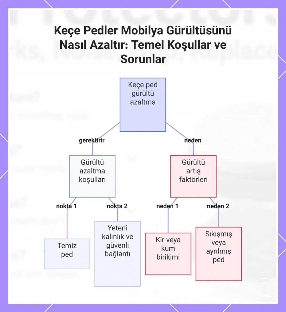 Keçe Pedler Mobilya Gürültüsünü Nasıl Azaltır: Temel Koşullar ve Sorunlar