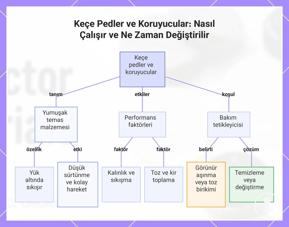 Keçe Pedler ve Koruyucular: Nasıl Çalışır ve Ne Zaman Değiştirilir