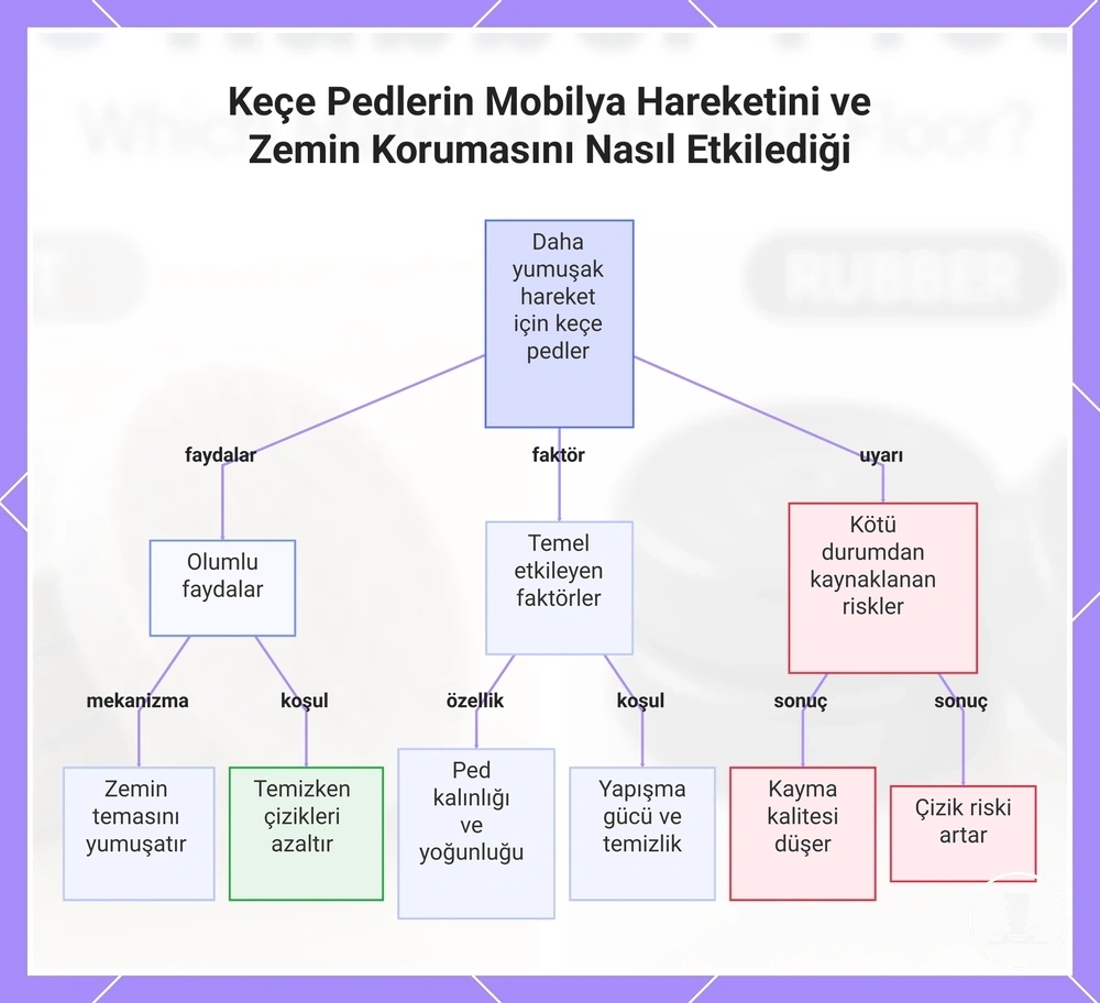 Keçe Pedlerin Mobilya Hareketini ve Zemin Korumasını Nasıl Etkilediği