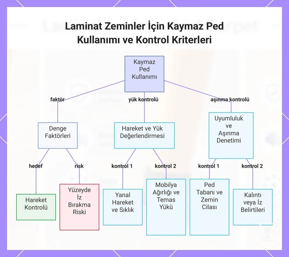 Laminat Zeminler İçin Kaymaz Ped Kullanımı ve Kontrol Kriterleri