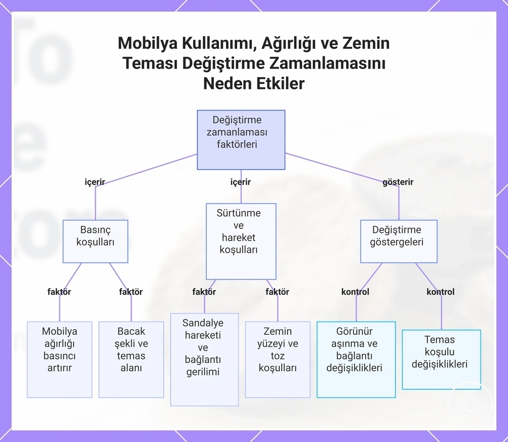 Mobilya Kullanımı, Ağırlığı ve Zemin Teması Değiştirme Zamanlamasını Neden Etkiler
