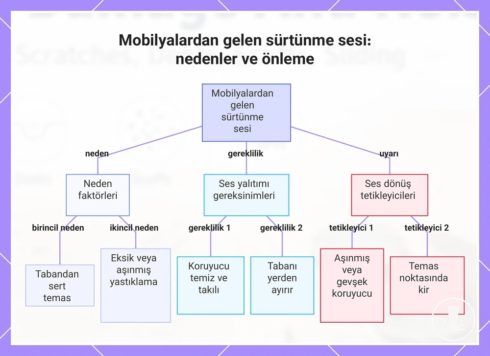 Mobilyalardan gelen sürtünme sesi: nedenler ve önleme