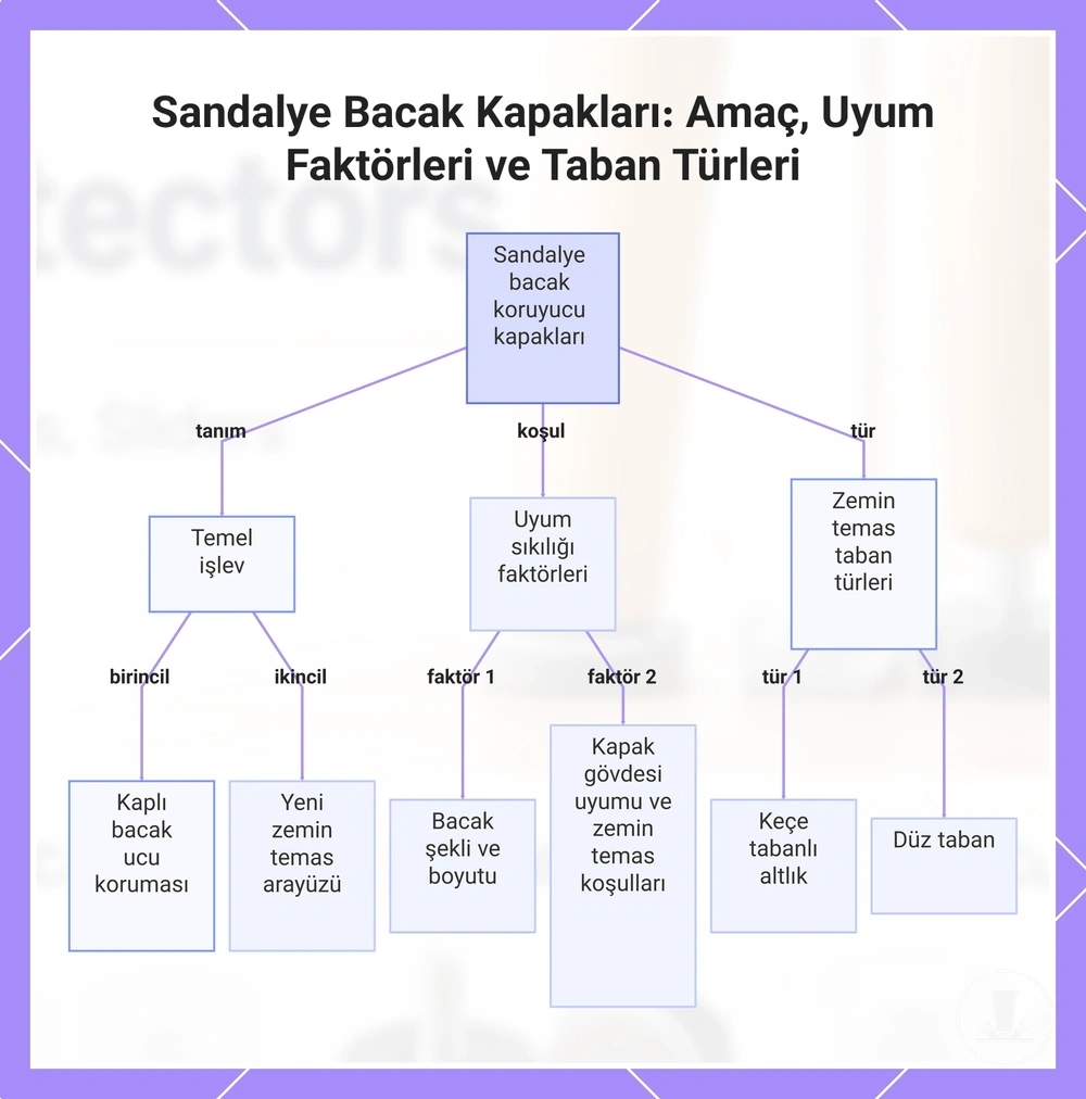 Sandalye Bacak Kapakları: Amaç, Uyum Faktörleri ve Taban Türleri